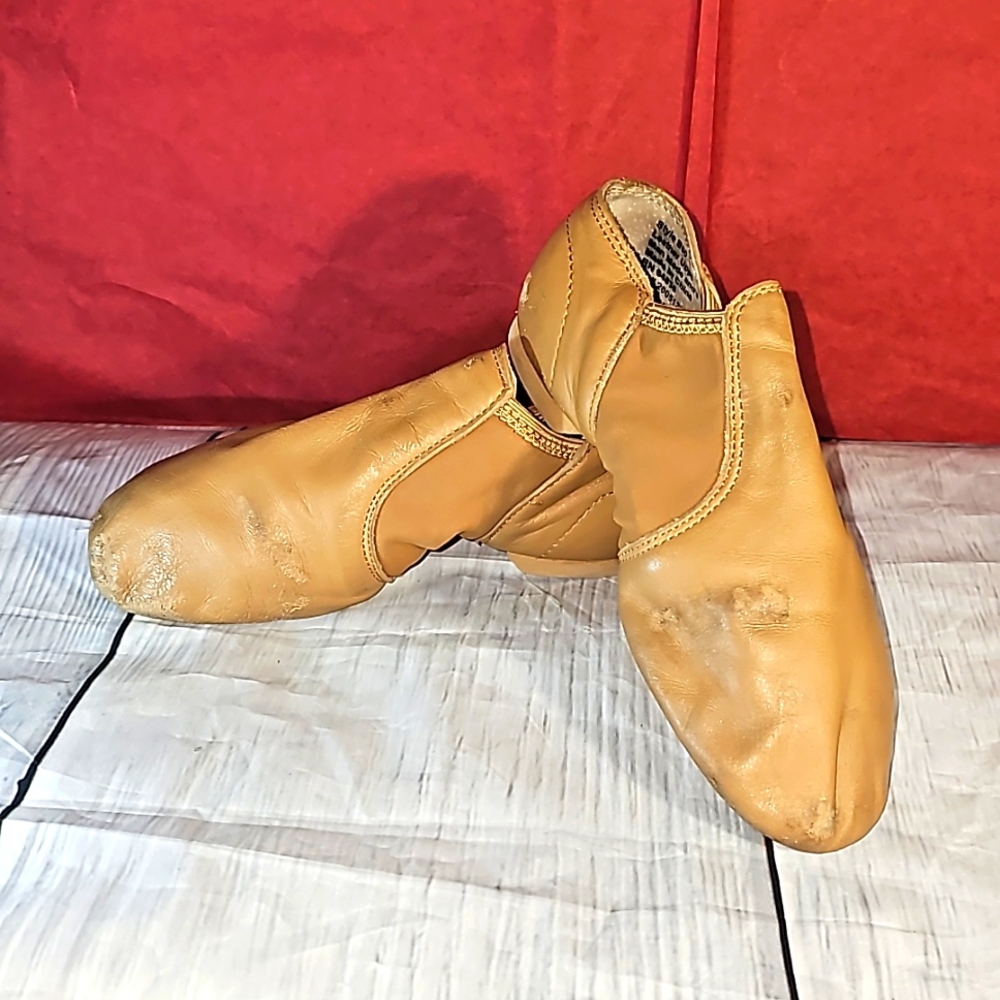 Balera Dance Caramel colored B80 Jazz Shoes size 5.0 M (adult size) GUC